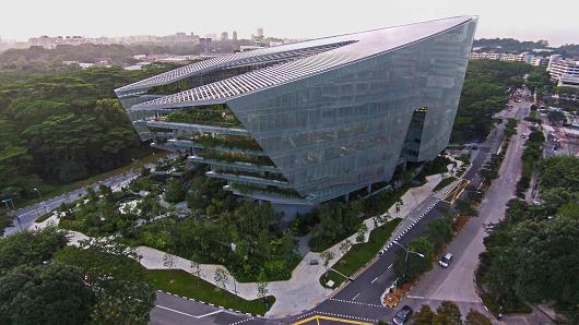 The new Sandcrawler building in Singapore