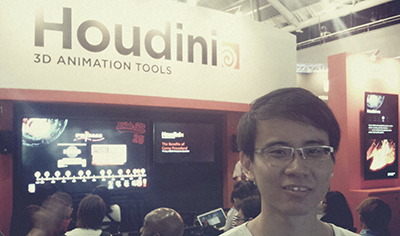 At the SIGGRAPH Asia 2012 Houdini booth