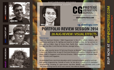 Promotional flyer for the series of monthly portfolio review sessions