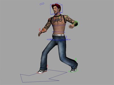 Changing of pose using the rig