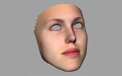 Face after processing in Maya 