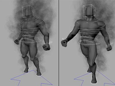 Animation of creature via pose-by-pose keyframing