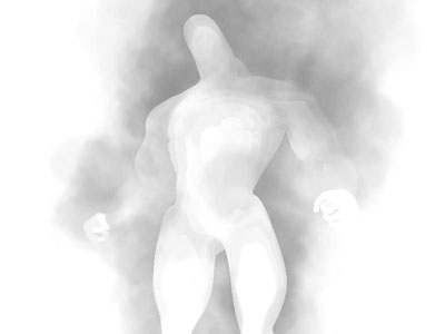 Mask Layer: This is the same as the smoke layer but with the creature as a mask. This layer is composited on top of the smoke layer so that the creature can appear translucent.